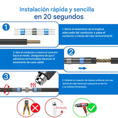 🔥🔥【100 piezas】Manguito de sellado de reparación de rotura de cable multifuncional, kit de conector de soldadura termorretráctil de conector de cable