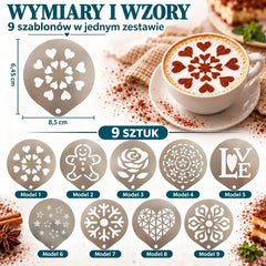 Forma do kawy latte art ze stali nierdzewnej