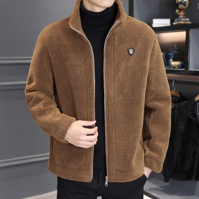 🔥【49% OFF】【M–4XL】🐏Nueva chaqueta de invierno de piel de cordero para hombre. Abrigo grueso, cálido y de corte holgado.