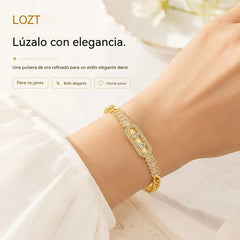 Pulsera de circonita dorada