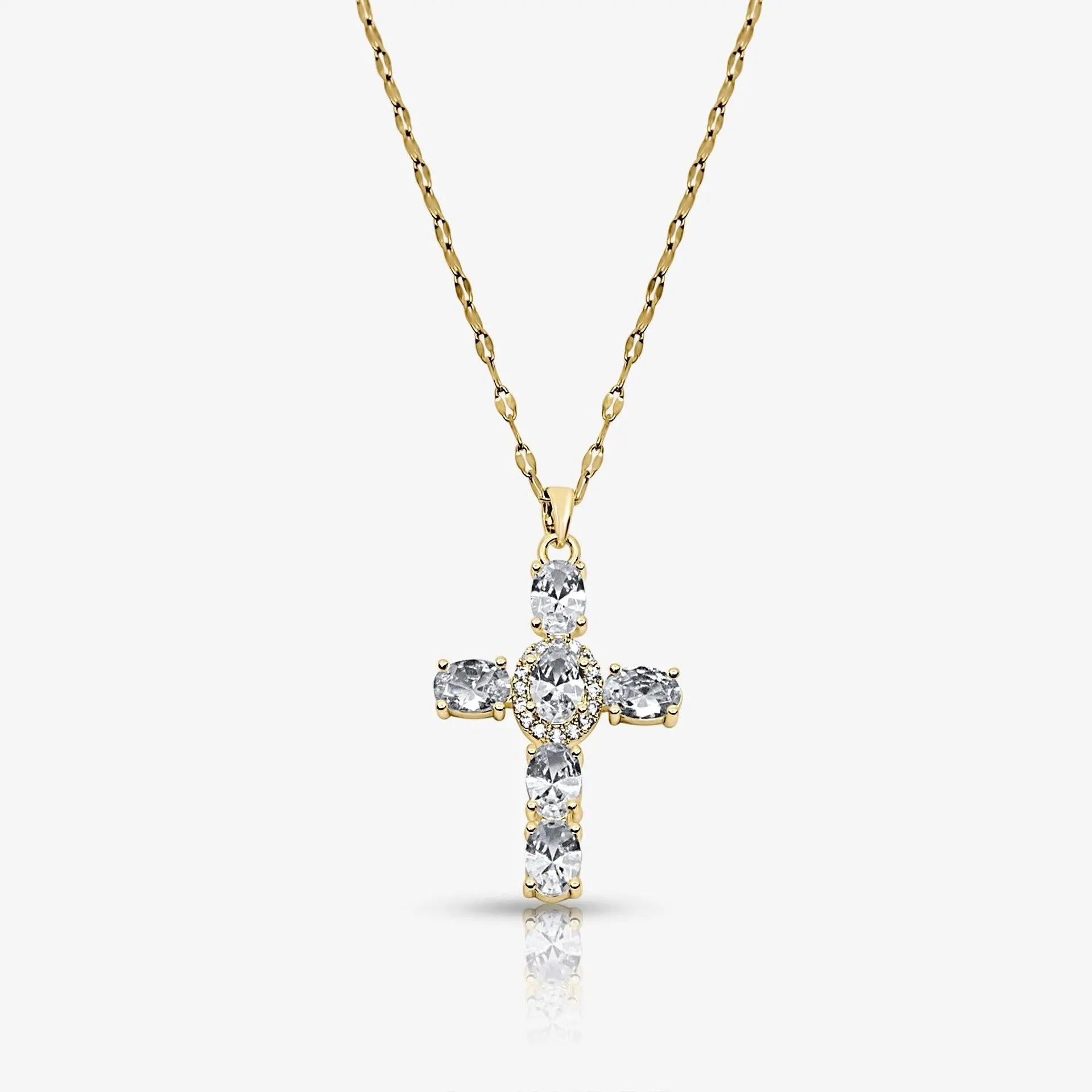 💥✨Collar con colgante de cruz Heavenly Glow para mujer