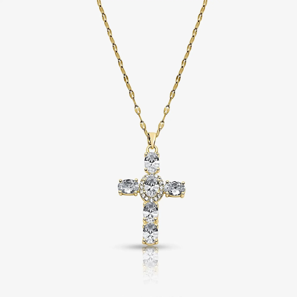 💥✨Collar con colgante de cruz Heavenly Glow para mujer
