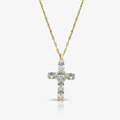💥✨Collar con colgante de cruz Heavenly Glow para mujer