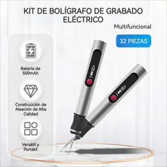 Pluma de grabado multifuncional recargable de iones de litio de larga duración para decoración de uñas y pulido eléctrico