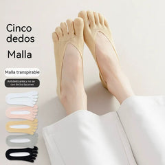 【Compra 5 pares y llévate 5 gratis】🔥¡Producto estrella!🥳 Calcetines unisex invisibles con dedos que se adaptan a la forma del pie.