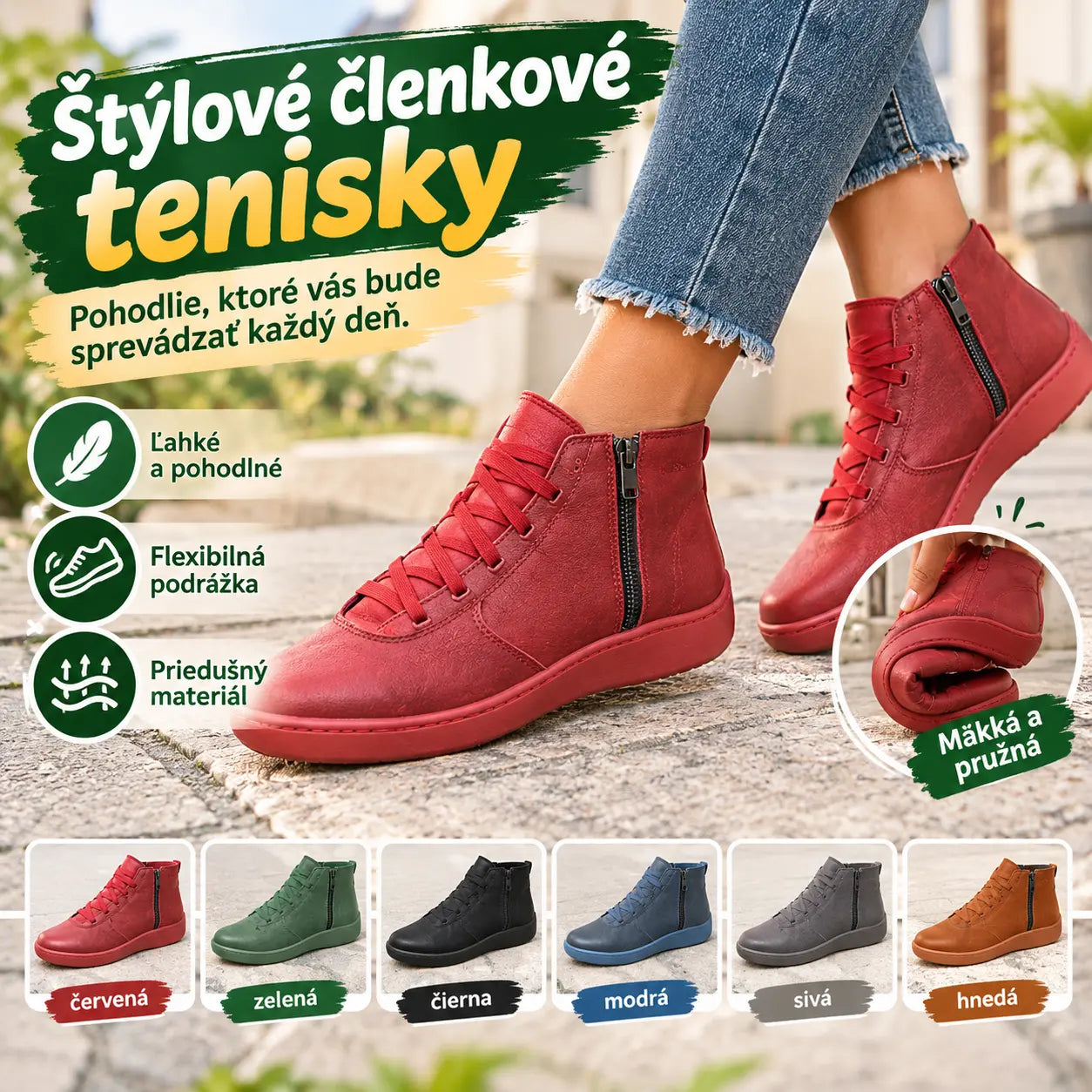 😍 Posledný deň – za polovičnú cenu! 🥾【Veľkosť 35–43】Nové dámske ležérne členkové čižmy ✅ Doprava zdarma