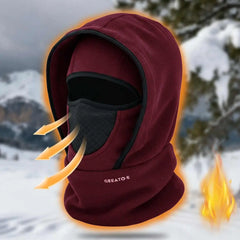 🎉🧣❄️ Gorro polar de doble capa, cálido, cortavientos y que protege el rostro, ideal para el invierno.