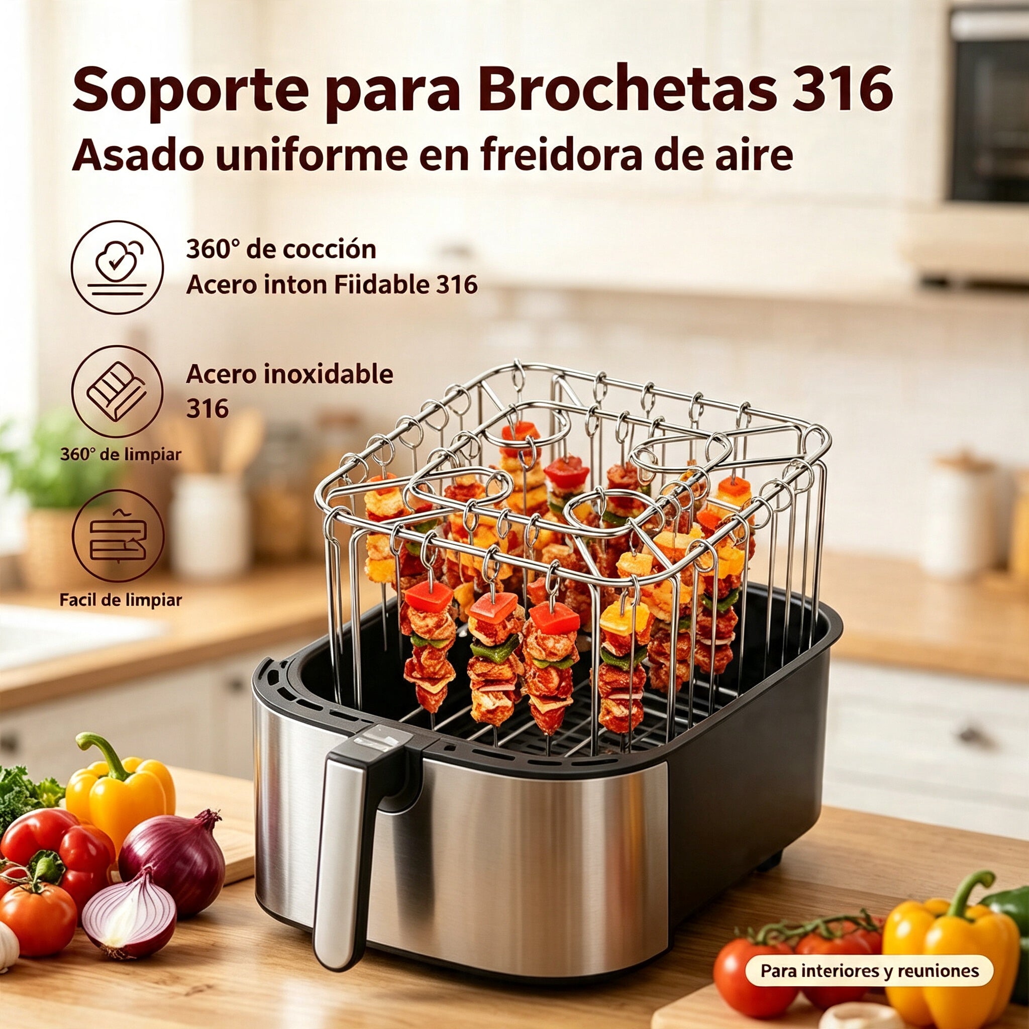 🔥【Incluye 40 ganchos】✨Parrilla para barbacoa de acero inoxidable 316🍢
