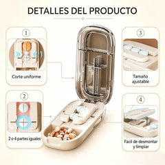 ✂️ Cortador de Pastillas Multifuncional – Divide en 2, 3 o 4 Partes, Caja Almacenadora Portátil 💊