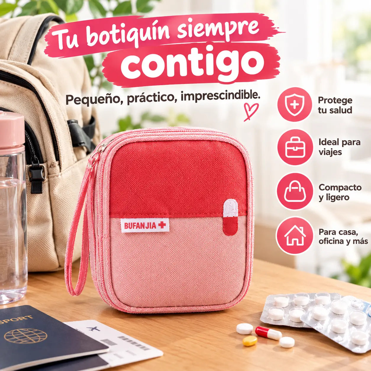 【🔥2 piezas】 📢¡Descuento del 49% por tiempo limitado! Botiquín médico de viaje práctico con múltiples bolsillos para una fácil organización 📦