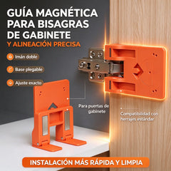 🧲✨ Guía de Perforación Magnética para Bisagras de Armario, Herramienta de Montaje Rápido y Preciso para Puertas de Muebles 🛠️🚪