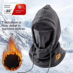 ❄️ Termo kapa, ki popolnoma pokrije glavo in ima podlogo iz flisa, zato vas greje tudi pri temperaturah do -20 °C. ⛷️ Idealna za smučanje, vožnjo z motorjem in dejavnosti na prostem.