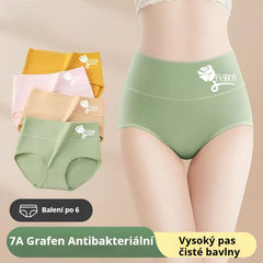 💖Poslední den s 50% slevou 【6dílná sada】Spodní prádlo s vysokým pasem a zvednutím boků, prémiová bavlna✨️ (40-100 kg)