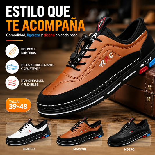 💯🔥【39-48】🔥Los zapatos de negocios casuales para hombre están hechos de cuero impermeable y resistente a las manchas con una suela suave para un uso cómodo.