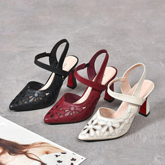 💥49% de descuento🔥【35-41】Tacones altos monocromáticos cómodos con punta puntiaguda