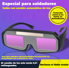 💥🔥🕶️Gafas de soldadura con atenuación automática, doble protección contra el deslumbramiento y los rayos UV.