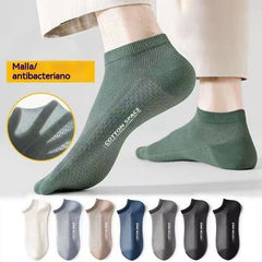 🔥【10 pares por 23 euros】🧦🧦 Calcetines cortos de hombre, calcetines náuticos, calcetines finos de verano, resistentes al olor y absorbentes.