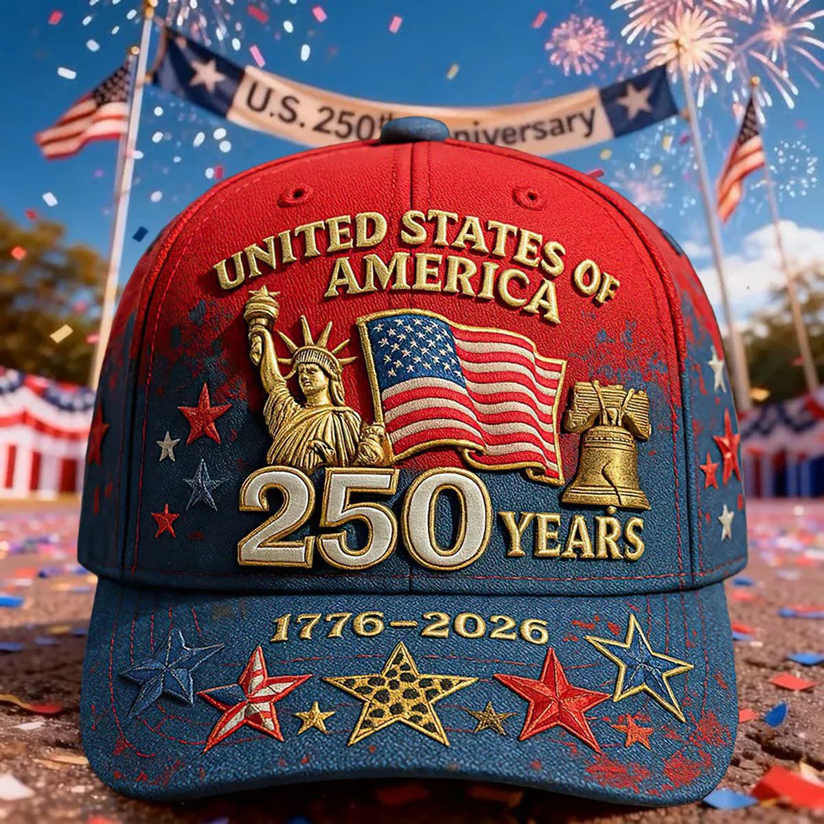 🔥【Compra 1 y llévate 1 gratis】🗽Gorra conmemorativa del aniversario de EE. UU./Gorra de béisbol
