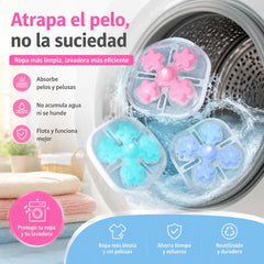 🌀6 komada 24€✨ Plutajući filter za perilicu rublja – Hvata dlačice, kose i dlake kućnih ljubimaca pri svakom pranju 🧺