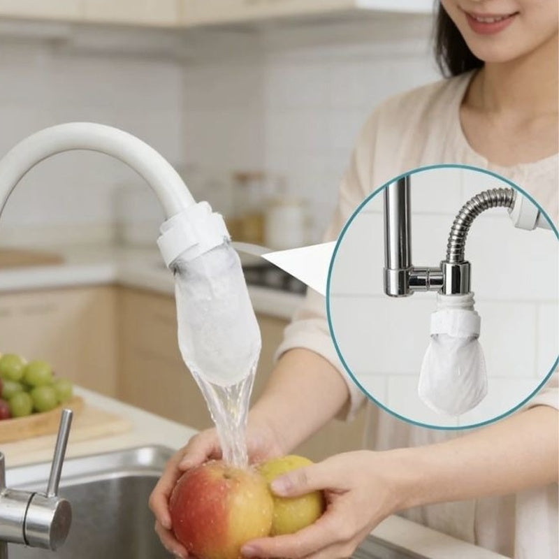🚰 150 filtros + 15 bandas de velcro✨ Filtro Antisalpicaduras para Grifo de Cocina | Filtra Sedimentos, Óxido e Impurezas en Segundos 💧