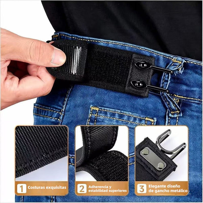 🔥【Paquete de 2】Cinturón ajustable y cómodo con hebilla de velcro universal elástica.