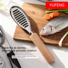 【Compra 1 y llévate 1 gratis】Raspador multifuncional de acero inoxidable para escamas de pescado y pelador de ajos.