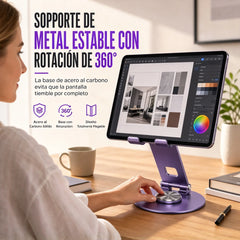 📢📢 50 % de descuento ✨ Soporte premium para teléfono móvil, totalmente metálico – base de escritorio con rotación de 360°
