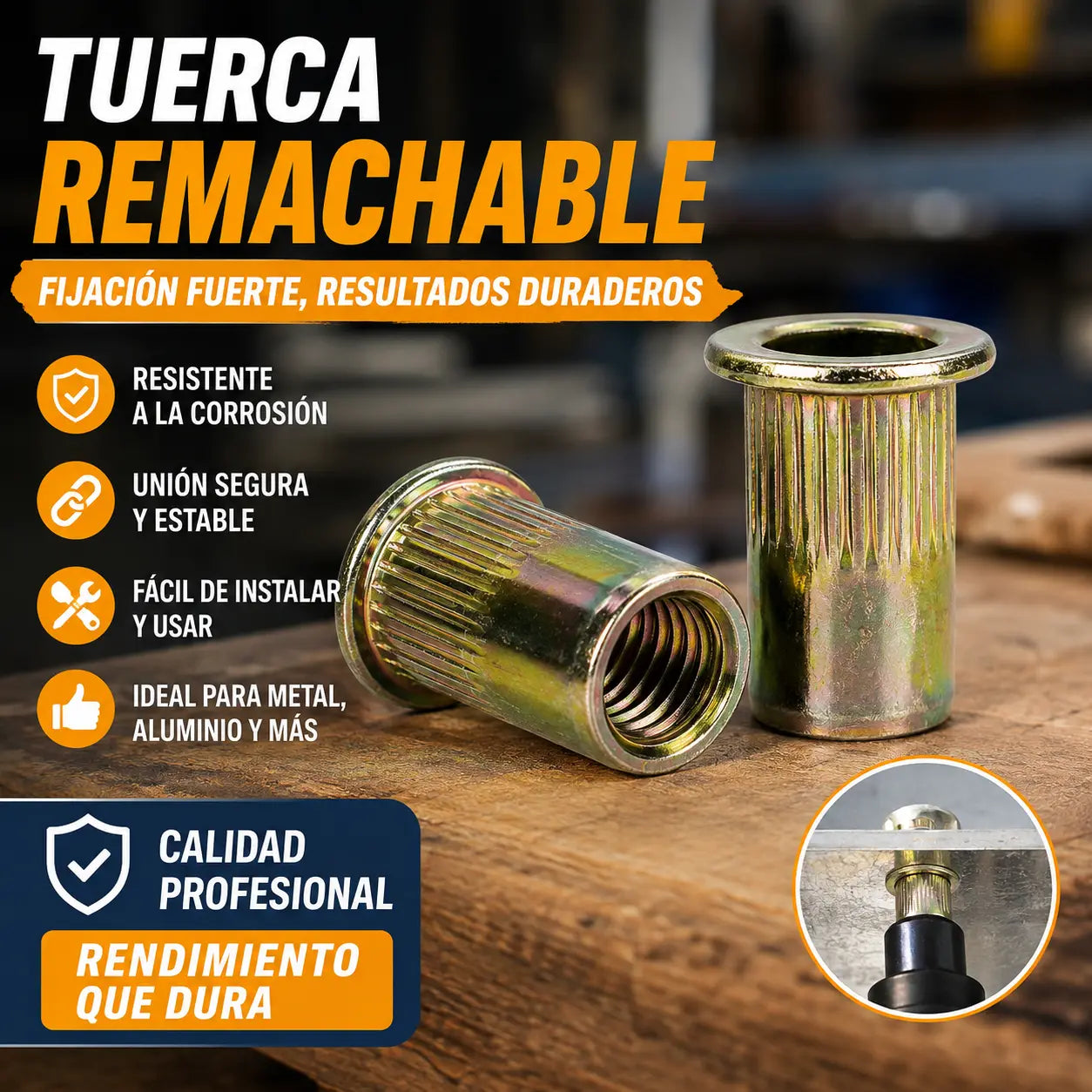 【166 piezas】🏆¡Último día de oferta especial, ahorra un 49%!🛠️Herramientas para remaches roscados, juego de remaches roscados M3, M4, M5, M6 y M8