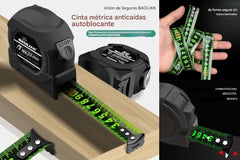 📏🔥【5M+10M】 de alta precisión engrosada resistente al desgaste y resistente a las caídas cinta métrica fluorescente negro.