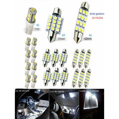 【20 piezas】🚗✨ Kit Universal de Luces LED para Interior de Auto | Súper Brillantes y Fácil Instalación 💡🔥