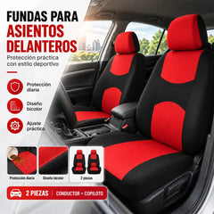 🚗【1 juego 25 euros】✨ Fundas de Asientos Universales para Coche (Incluye Fundas y Reposacabezas) | Tela de Punto Elástica, Suave y Transpirable | Lavable, Fácil de Instalar y Varios Colores 🪑