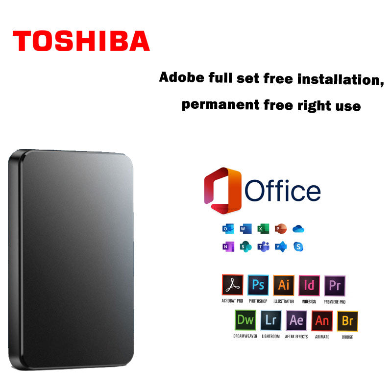 🔥✨Disco duro móvil de gran capacidad de 16TB + Office original gratis + Adobe