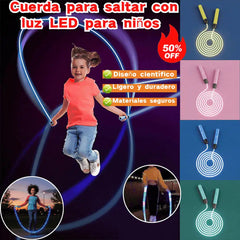 🏃🌈 Cuerda para saltar con luz LED para niños