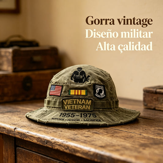 🏆Último día de rebajas: 49% de descuento 🎖️Sombrero Boonie en homenaje a los veteranos de Vietnam: honra su servicio y sacrificio. Sombrero resistente para exteriores con protección táctica.
