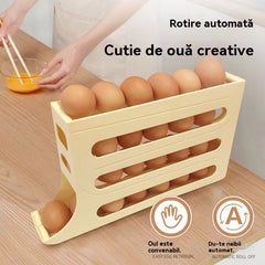 🥚🔥【Compra 1 y llévate 1 gratis】Caja de almacenamiento de huevos deslizante automática de múltiples capas