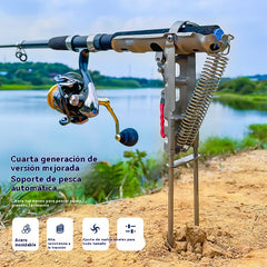 🔥🎣 Retractor automático para caña de pescar, soporte retráctil automático para caña de pescar con resorte