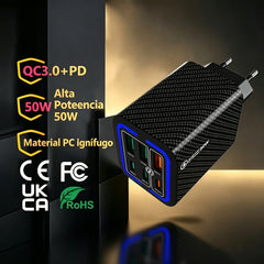 ⚡Estación de Carga Rápida 6 en 1 | Carga Varios Dispositivos a la Vez🔌
