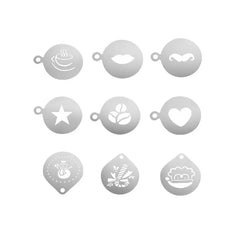 ☕ Molde de acero inoxidable para arte latte de café