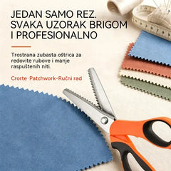 👗✂️ Krojačke škare s ukrasnim rubom – Profesionalni cik-cak i valoviti rez | Savršene za tkanine, patchwork i „uradi sam” projekte