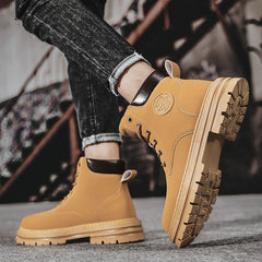 💪Zapatos altos retro para hombre de otoño e invierno, estilo retro británico