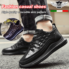 【38-48】Zapatillas italianas de lujo con estampado de cocodrilo