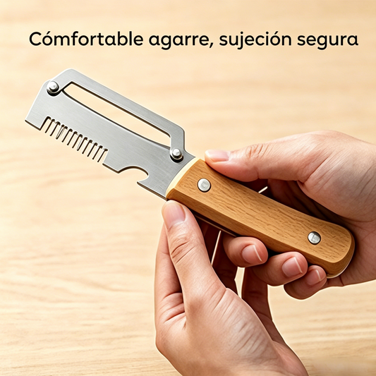 ✅Compra 1 y llévate 1 gratis 🧅🔪 Pelador de cocina multifuncional 3 en 1: ¡Pela, corta y abre botellas! 🔥