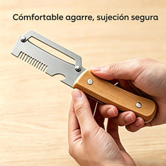 【Compra 1 y llévate 1 gratis 】 Pelador de cocina multifuncional 3 en 1: ¡Pela, corta y abre botellas!