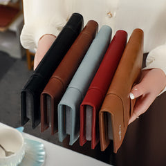 💰Cartera de mujer con doble cremallera y ranuras para múltiples tarjetas, de cuero genuino retro