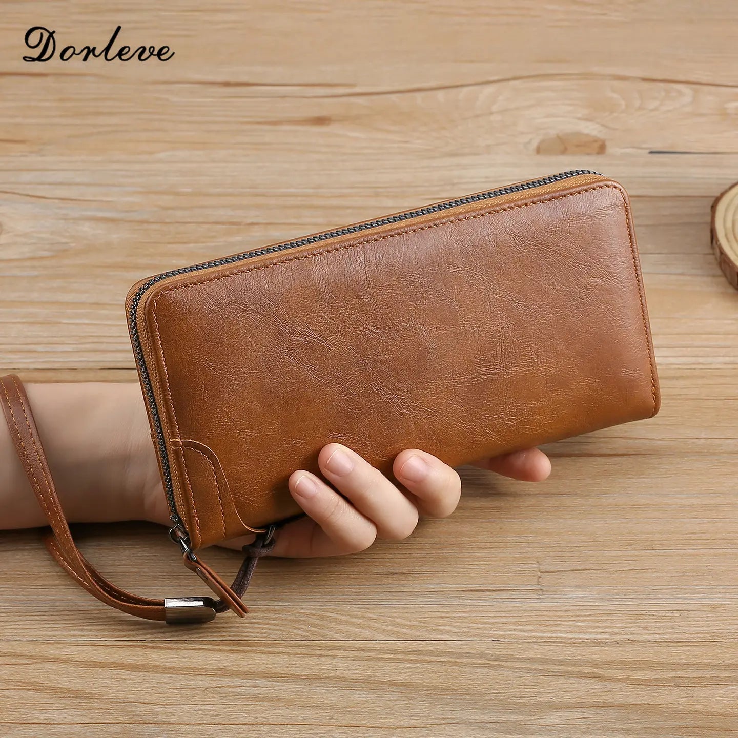 ✨ ¡50% de descuento hoy! 👔 Cartera de hombre con cremallera, gran capacidad, multifuncional, con tarjetero.