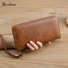 ✨ ¡50% de descuento hoy! 👔 Cartera de hombre con cremallera, gran capacidad, multifuncional, con tarjetero.