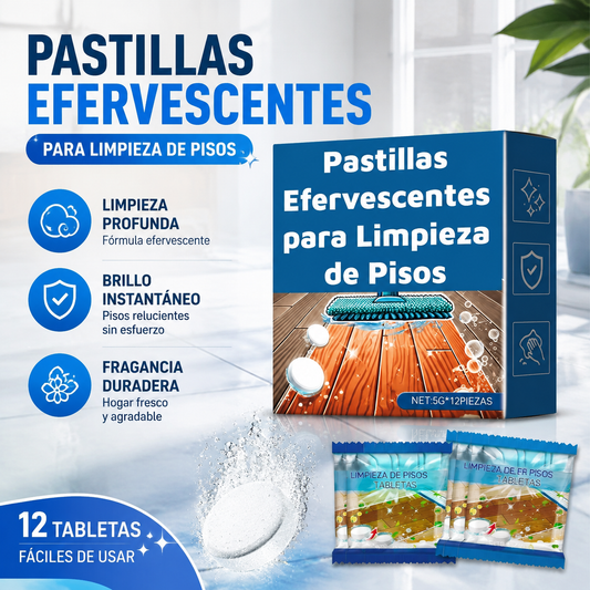 ✨【Compra uno y llévate otro gratis】Pastillas efervescentes para limpiar suelos: eliminan manchas, incrustaciones, dan brillo y abrillantan.