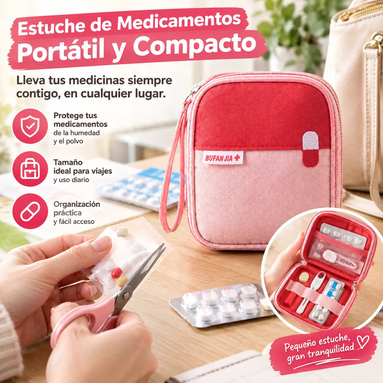 【🔥2 piezas】 📢¡Descuento del 49% por tiempo limitado! Botiquín médico de viaje práctico con múltiples bolsillos para una fácil organización 📦