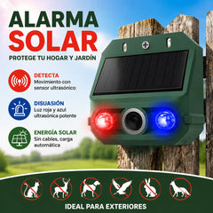 🔥Repelente solar ultrasónico para animales para exteriores: puede ahuyentar pájaros y animales.