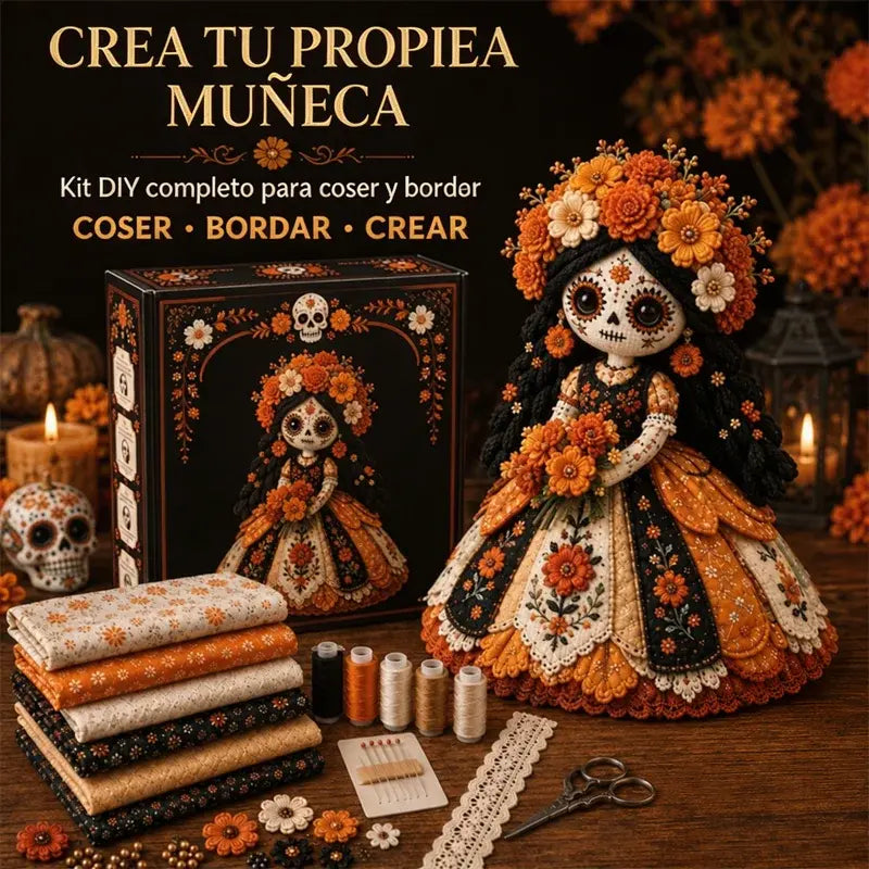 🧵✨ Kit de Muñeca de Patchwork DIY – Diseño Festivo y Adorable, Regalo Creativo para Manualidades 🎁